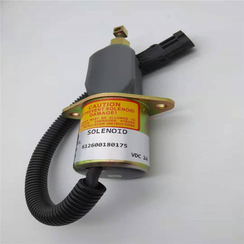 Ajuste de la válvula electromagnética de 612600180175 paradas para el enchufe del negro de la pieza del motor del cargador de la rueda de DOOSAN DX50