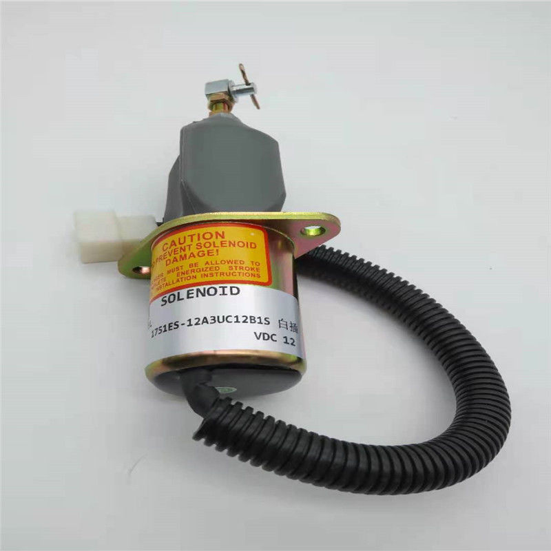 Pare la válvula electromagnética 1751ES-12A3UC12B1S caben para el enchufe blanco 12V de YANMAR SA-4673-S 60-5